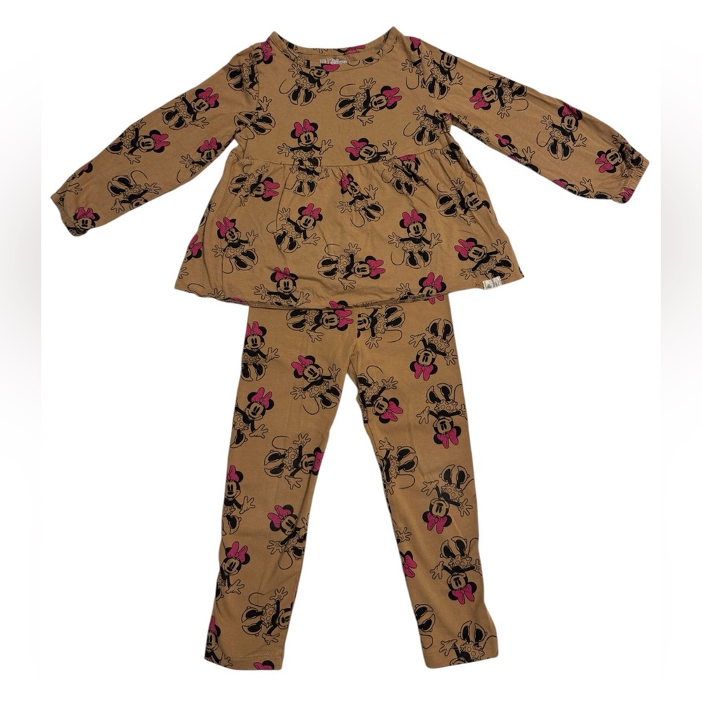 baby GAP x Disney Minnie Mouse Kids Set - Brown and Pink size 4